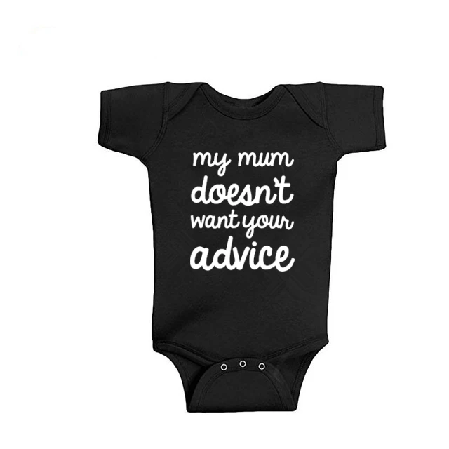 Забавная Одежда для новорожденных с надписью My Mother не нужна ваша совет белое хлопковое боди малышей 0 24