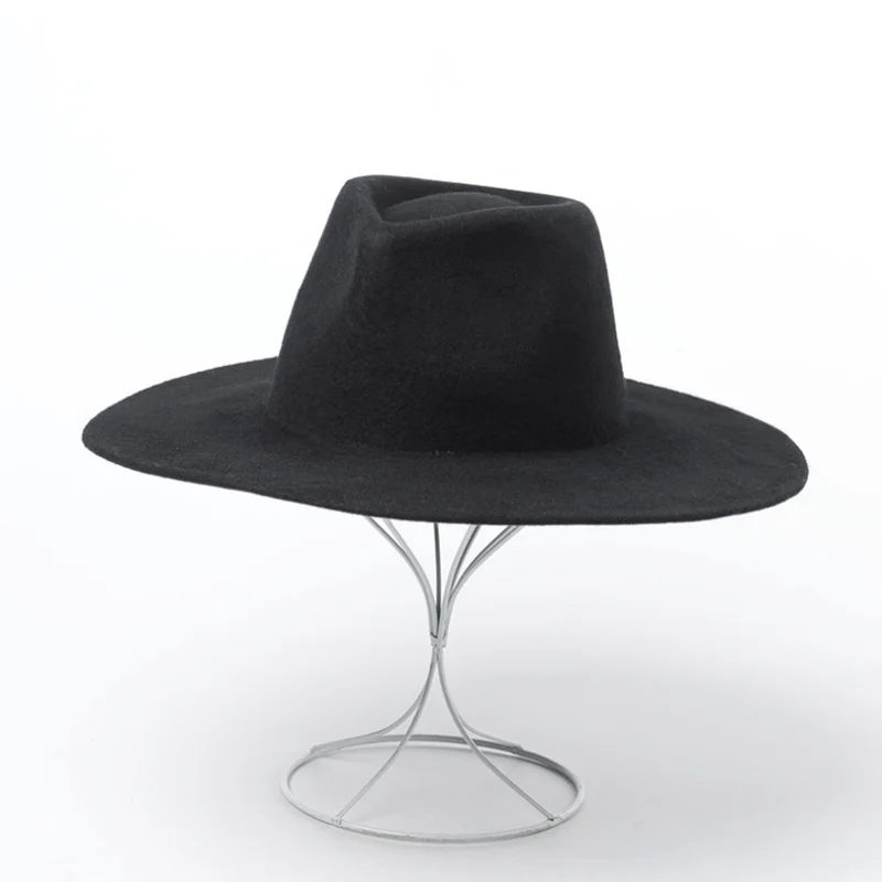 Фетровая шляпа с широкими полями для мужчин и женщин Классическая фетровая котом