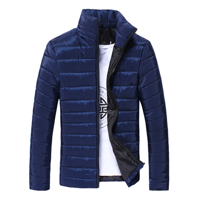 Cotton men's lightweight down jacket men's stand-up collar winter men's cotton-padded jacket jacket cotton-padded jacket padded