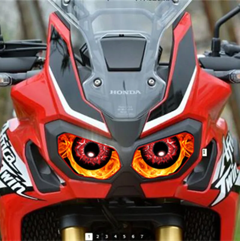 Для HONDA Africa Твин CRF1000L аксессуары для мотоциклов передний обтекатель наклейка на фару Защитная Наклейка - Название цвета: B