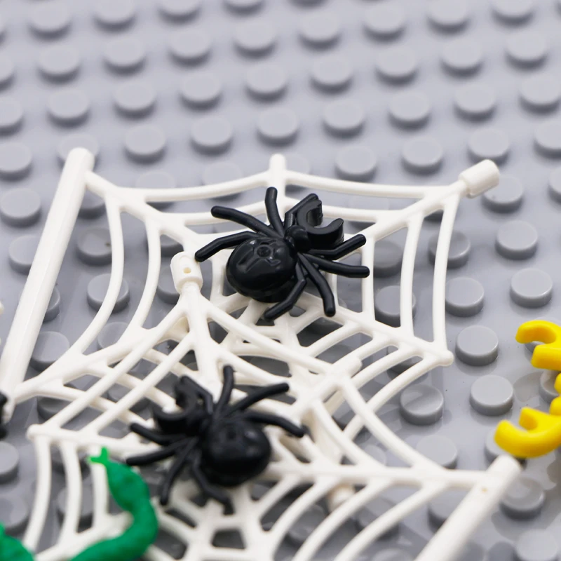 Набор строительных блоков в виде животных 12 шт. паутина летучая мышь краб змея