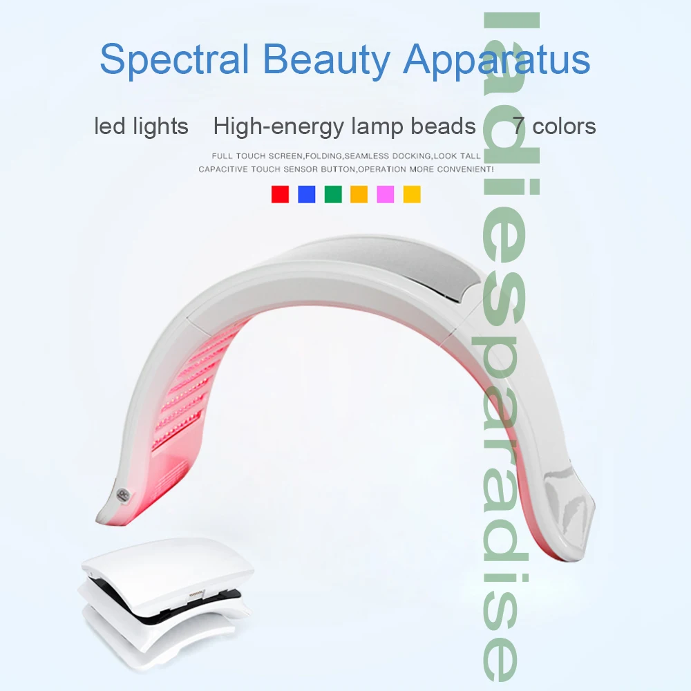7 Colors PDT Facial Mask Foldable Threapy Face Lamp LED Photon Skin Rejuvenation Salon Home Use Beauty Care Machine