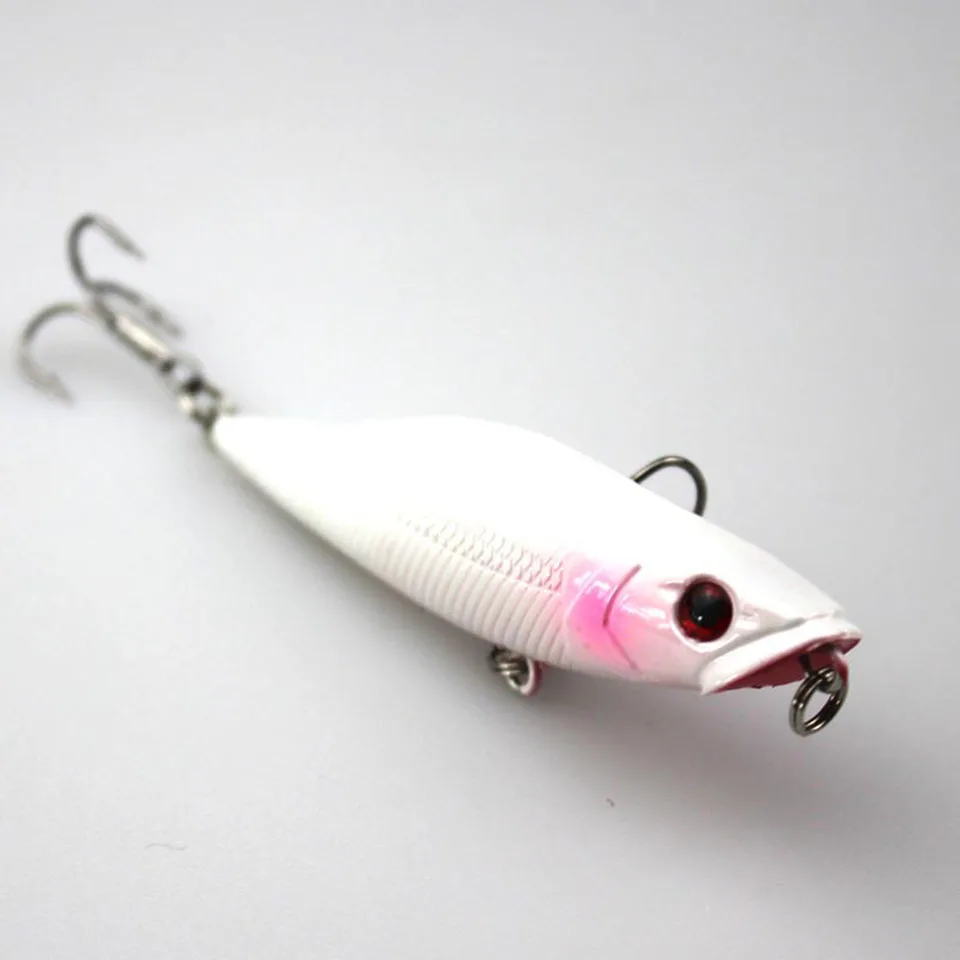 Ходить Рыба 1 шт. Поппер приманки с колючей рыболовные снасти 7 см 2g реалистичные 3D