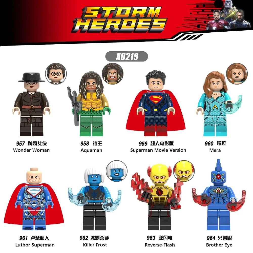 Для Marvel DC фигурки Бэтмена чудо женщина Mera luthor Супермен флэш Аквамен обратный