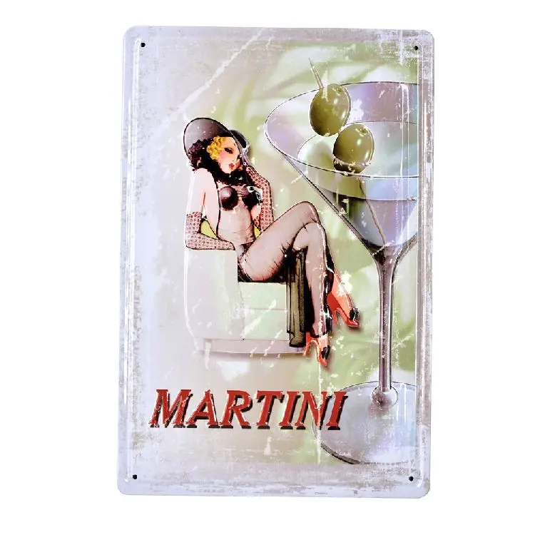 E059 Shots велосипед мартини Mojito 3D винтажный металл с тиснением оловянные знаки бар паб кафе Декор тарелки настенные наклейки для уборной железной живописи - Цвет: E059