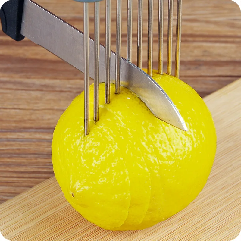 Многоцелевой резчик лука Нержавеющая сталь вилка для прибор резки фруктов