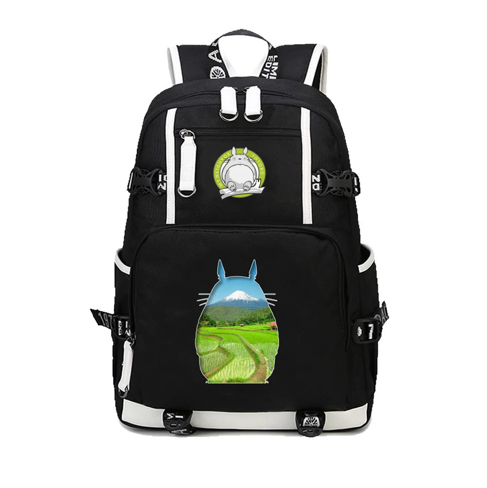 

anime Cartoon My Neighbor Totoro Backpack Teens Students School BookBag Men Women Laptop Backpack Leisure Rucksack Travel Bag