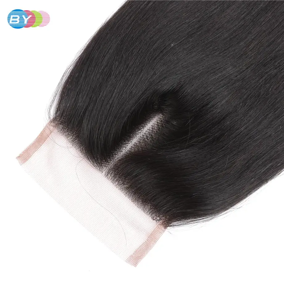 Малазийские 3 пряди с кружевной застежкой прямые человеческие волосы