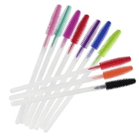 100 pcs disposable silicone eyelashes brushes transparent rod eyelash extension eye lash brush for women makeup tools