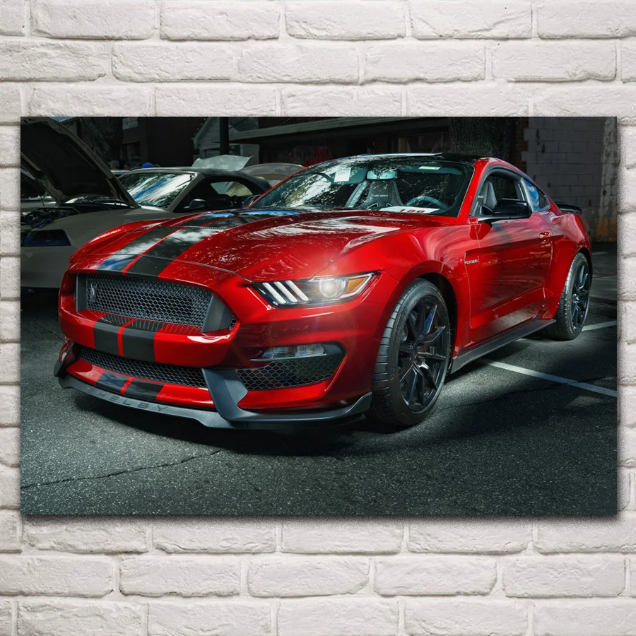 Крутой красный Mustang GT350 мышечный спортивный автомобиль украшение для гостиной