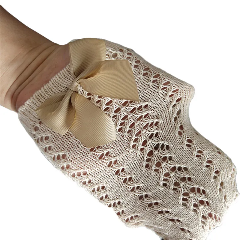 

Kids Baby Socks for Girls Solid Color Breathable Cotton Socks Princess Bow Medium Tube Socks Summer Fall Clothes Accessories Hot