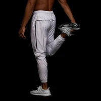 mens jogger pnats sweatpants man gyms workout fitness trousers male casual fashion skinny track pants zipper design pants