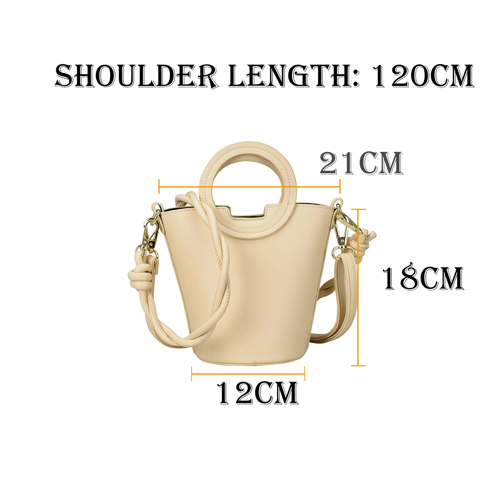 

Solid Women Shoulder Bucket Bag Vintage Summer Fashion New Style Ins Female Practical Design Concise Small Bag WB4022