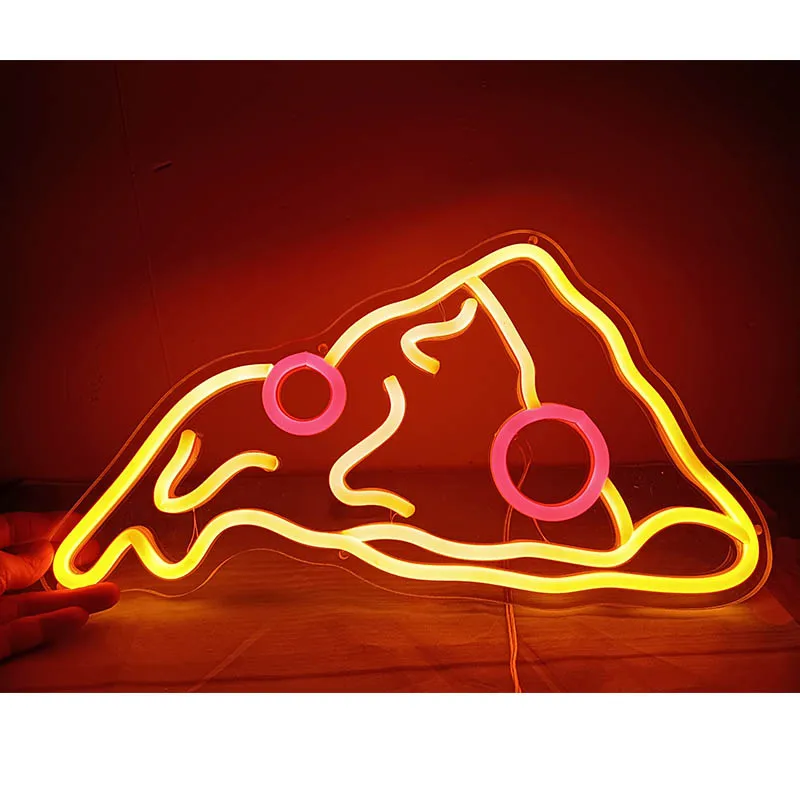 

Custom Pizza Slice LED Neon Night Light Sign, Indoor Business Pizza Shop Wall Decor, Wall Sign, Neon Lights,