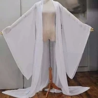 new adult hanfu costume coat white fairy chinese traditional clothing for women classical dance festival folk dance wear