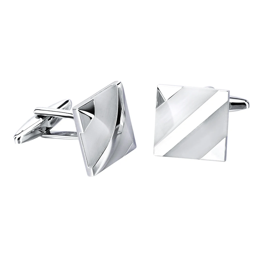 

Men Brass Square Shell Shirt Cufflink Cuff Link Wedding Formal Business Jewelry