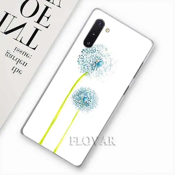 007 Акварельный цветок Одуванчик Лотос Лаванда Чехлы для samsung Galaxy Note 10 S10 Plus 5G S10e A30 A40 A50 A60 A70 M40 жесткий чехол - Цвет: 007