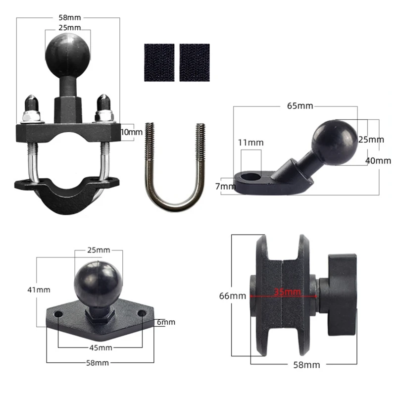 

A03 Universal Motorcycle Bike Mobile Phone Holder Aluminum Bicycle Riding Bracket GPS Mount Handlebar Side Mirror Stand