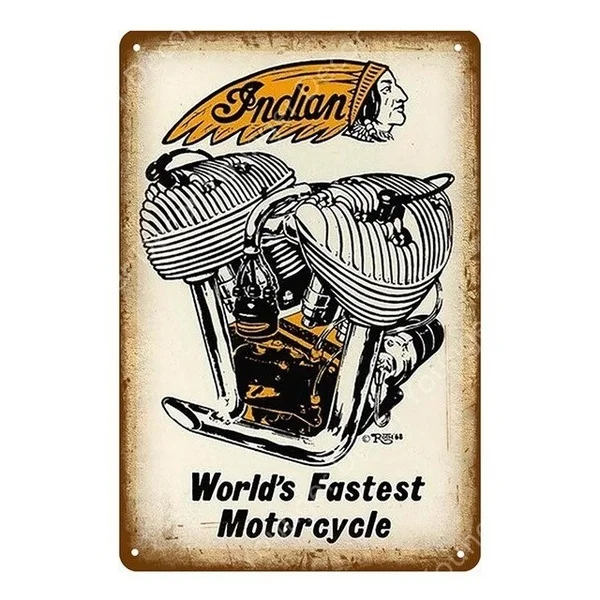 

Retro Triumph Norton Motorcycles Metal Signs Custom Motors Iron Poster Wall Sticker Pub Bar Garage Decor Vintage Painting YI 084