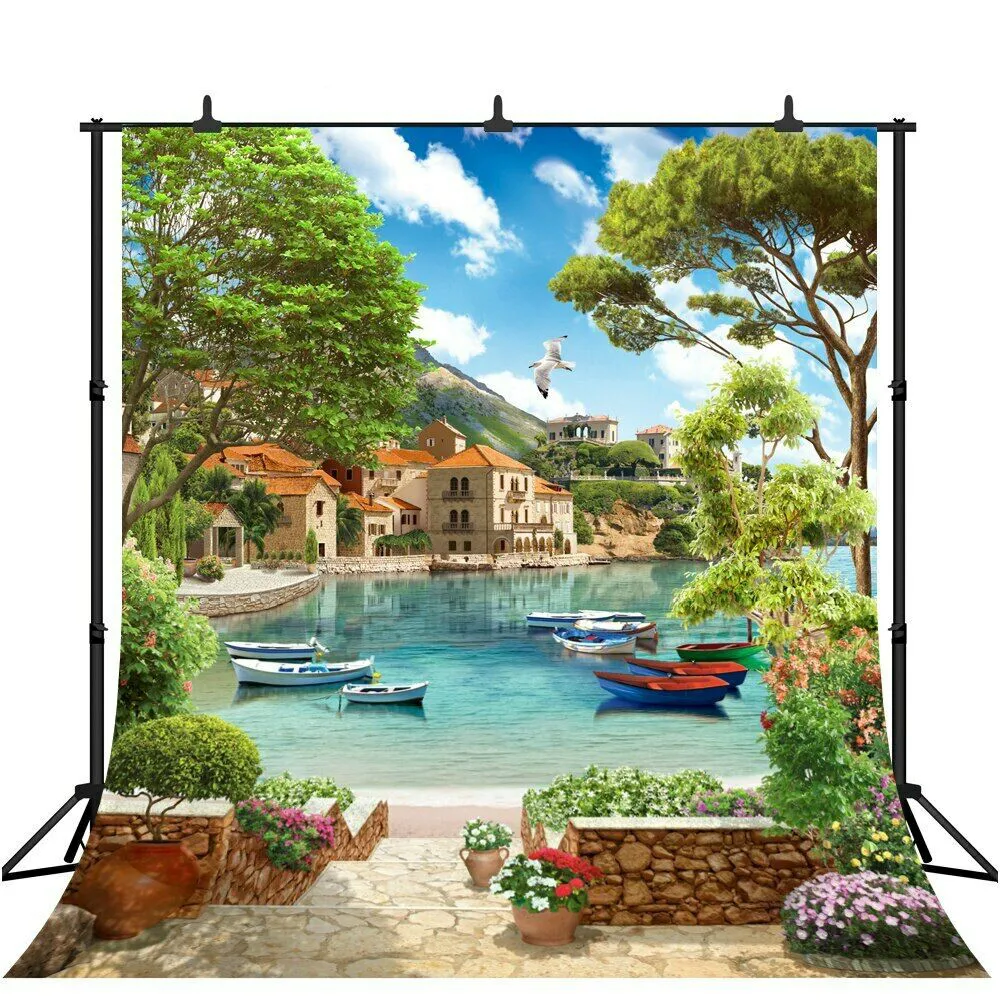 

Фотофоны Венеция Лето озеро корабль камень цветы Фото фоны