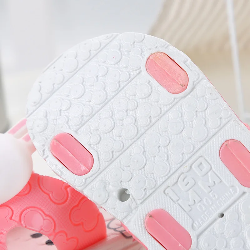 Модные милые детские тапочки для мальчиков и девочек с мультяшным медведем