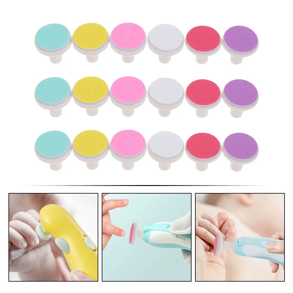 

18pcs Nail Trimmer Replacement Pad Electric Nail Grinding Head Polish Nail Grooming Tool