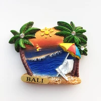 bali humanistic landscape ocean wind tourism commemorative painted crafts magnet fridge magnet