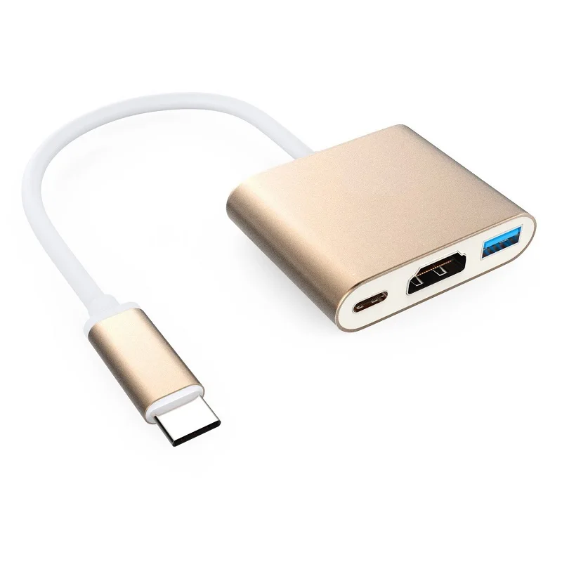 Ранкман Тип C USB C к HDMI 4 к тип-c USB-C USB 3,0 конвертер концентратор адаптер для Macbook Chromebook samsung S8 9 10 huawei P20 30 - Цвет: Type C-HDMI USB 3.0