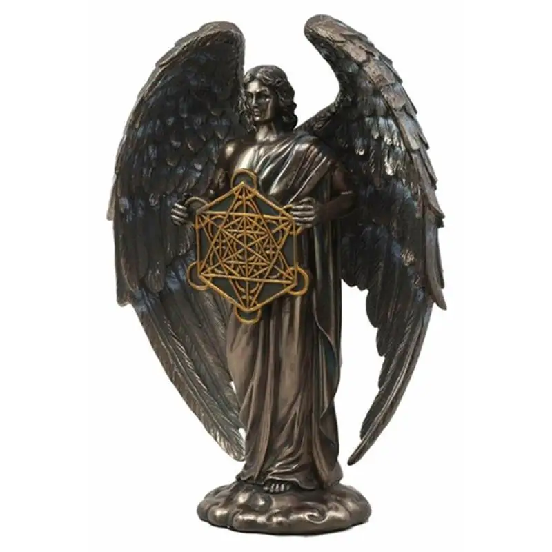 Креативные статуи из смолы бронзовый Серафим шестикрытый ангел хранитель с