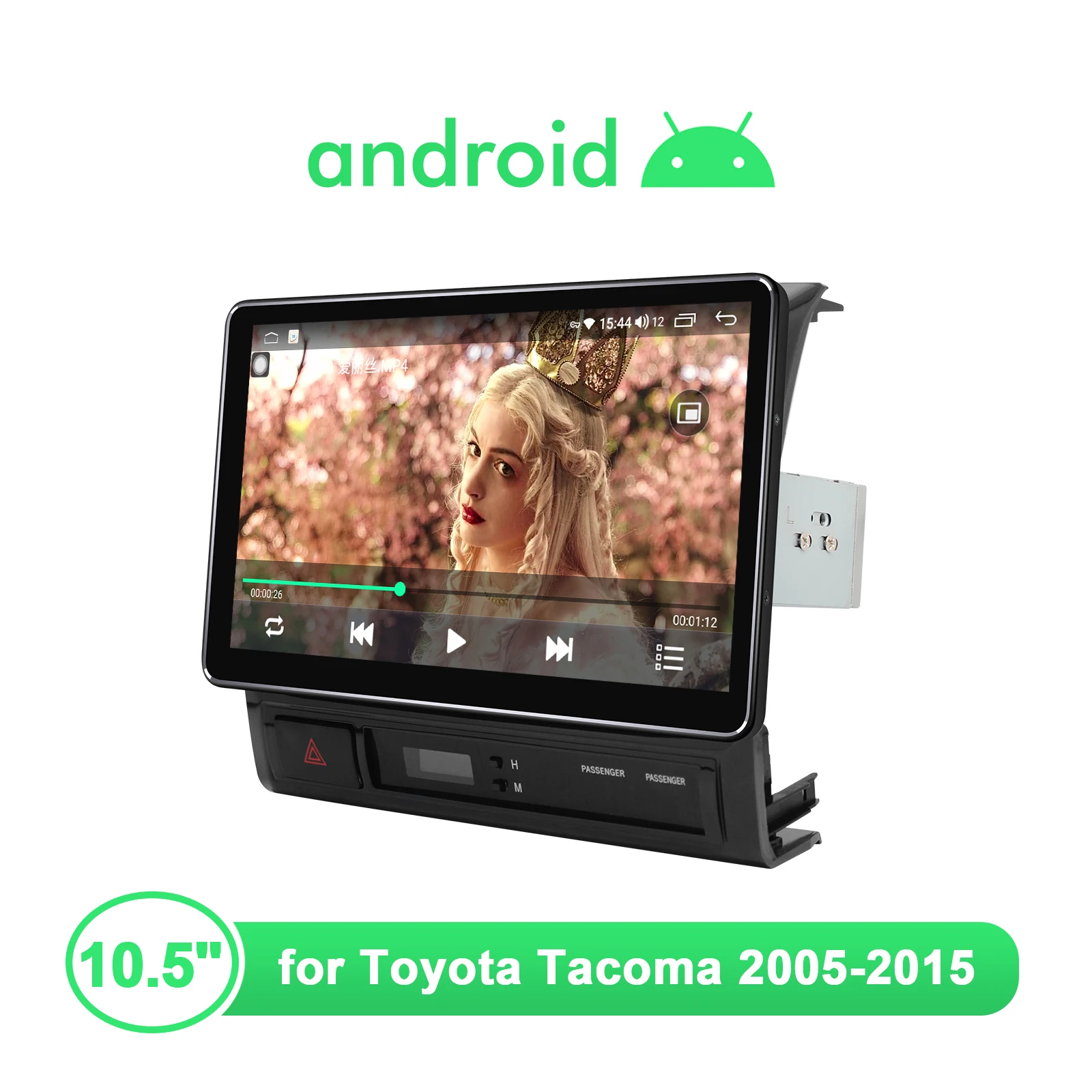 저렴한 안드로이드 10 자동차 라디오 스테레오 10.5 인치 헤드 유닛 멀티미디어 플레이어 도요타 타코마 2005 2015 무선 카플레이 스티어링 휠 4G, Toyota Tacoma