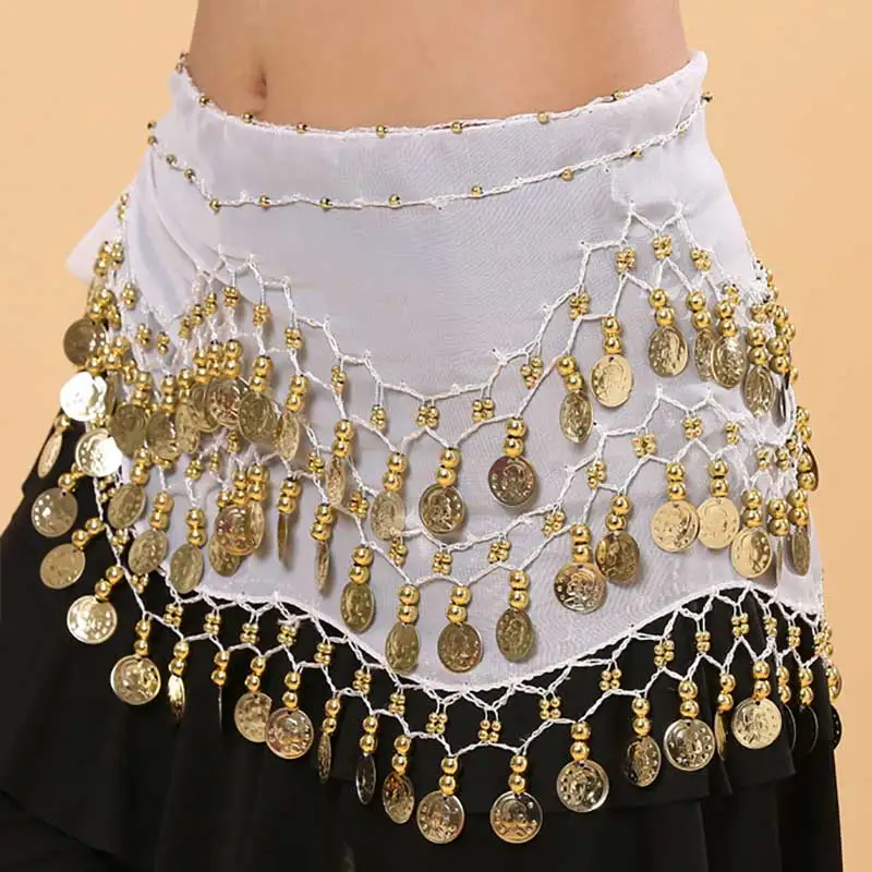 Женский шарф для танца живота аксессуары хип хопа трехрядная юбка на пояс с