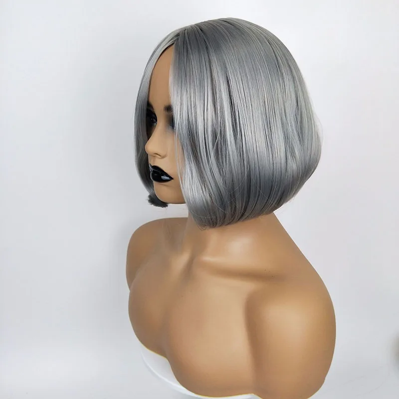 Парики для косплея черных женщин африканские американские бабушкины серые