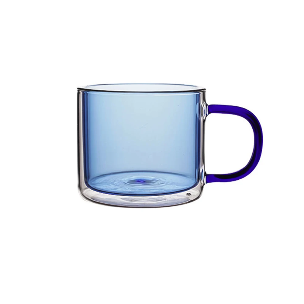 

250ml Wine Glasses Drinking Tumbler Whiskey Vodka Cup Coffee Juice Water Cups Tea Creative Mug Double Bottom Glass Mugs For Home