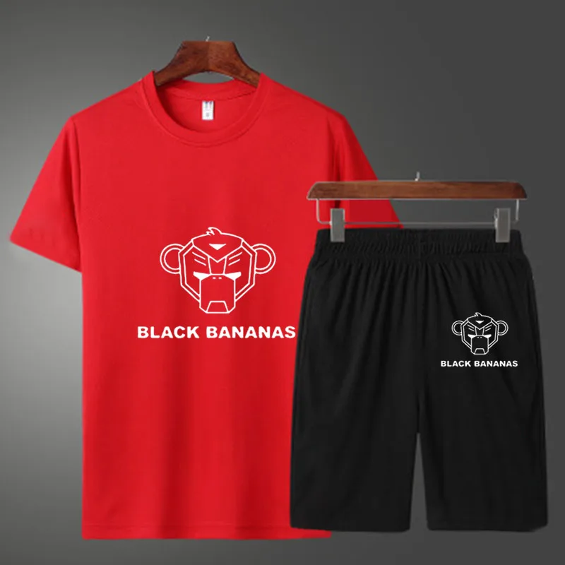 

2021 New Fashion Summer Men T-Shirt Set Tracksuit Set Men's Round Neck Short Sleeve T-Shirt Men's Sportswear Suit Men's Clothing