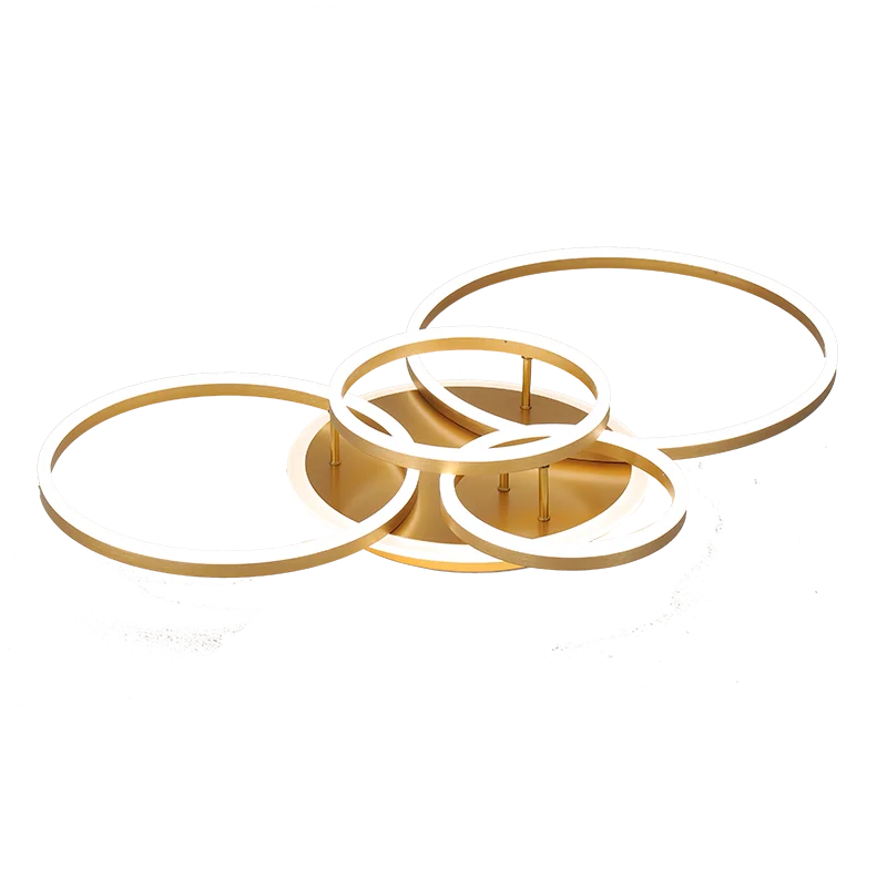 

Modern Led Circle Rings Ceiling Lights For living Room Bedroom Study Room Ceiling Lamp White/Brown/Black/Gold Color 90-260V