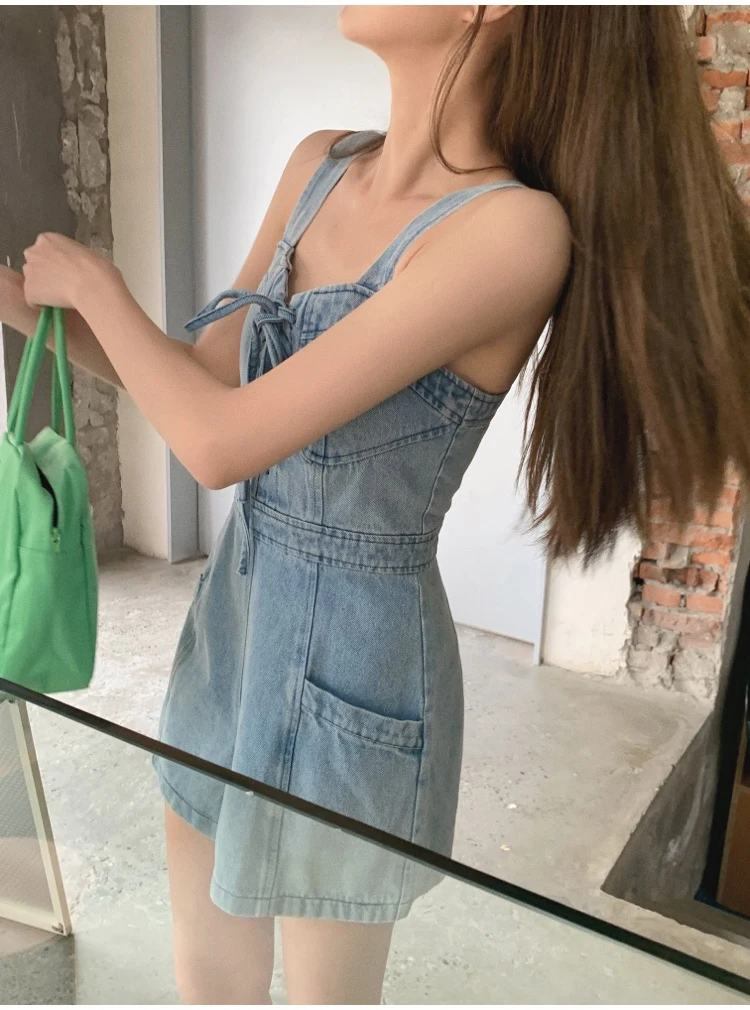 

2021 Summer New Sexy Cross Lace Up High Waist Sling Short Jumpsuits Women Fashion Streetwear Wide leg Rompers