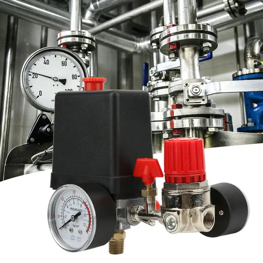 4 отверстия Воздушный компрессор давление клапан переключатель регулятор