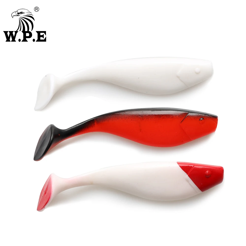 W.P.E Brand 6pcs/pack 100mm Silicone Soft Lure Swim Bait Jigging Lure Soft Body Artificial Soft Lure Wobbler Fishing Tackle