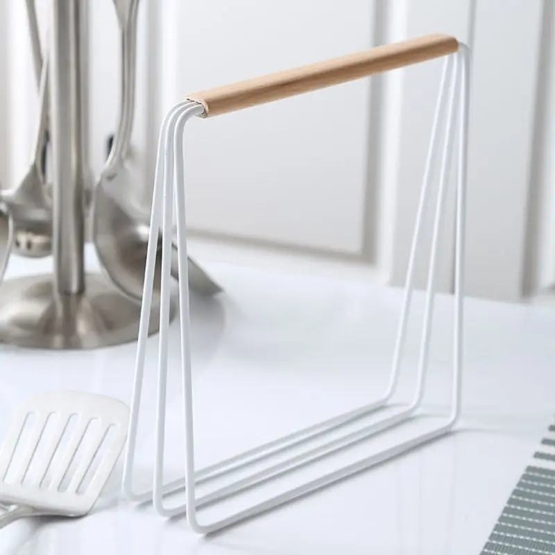 Вертикальная Складная кухонная тряпичная стойка для полотенец вешалка посуды