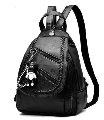 

New women's backpack double shoulder bag women's Korean college style backpack fashion student's One Shoulder Messenger Bag