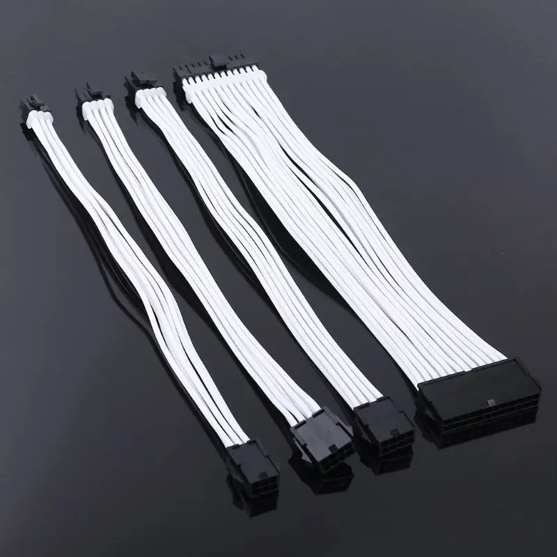 Sleeve Extension Power Supply Cable 24-pin A TX/EPS/8-pin PCI-E GPU/8pin CPU/6-pin PCIE/4-Pin CPU with Combs 18 AWG P9JD | Компьютеры и