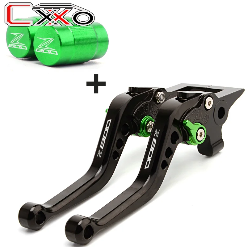 

For KAWASAKI Z800 2013 2014 2015 2016 z800 Car Tire Valve Stem caps & Motorcycle Accessories Short Brake Clutch Levers