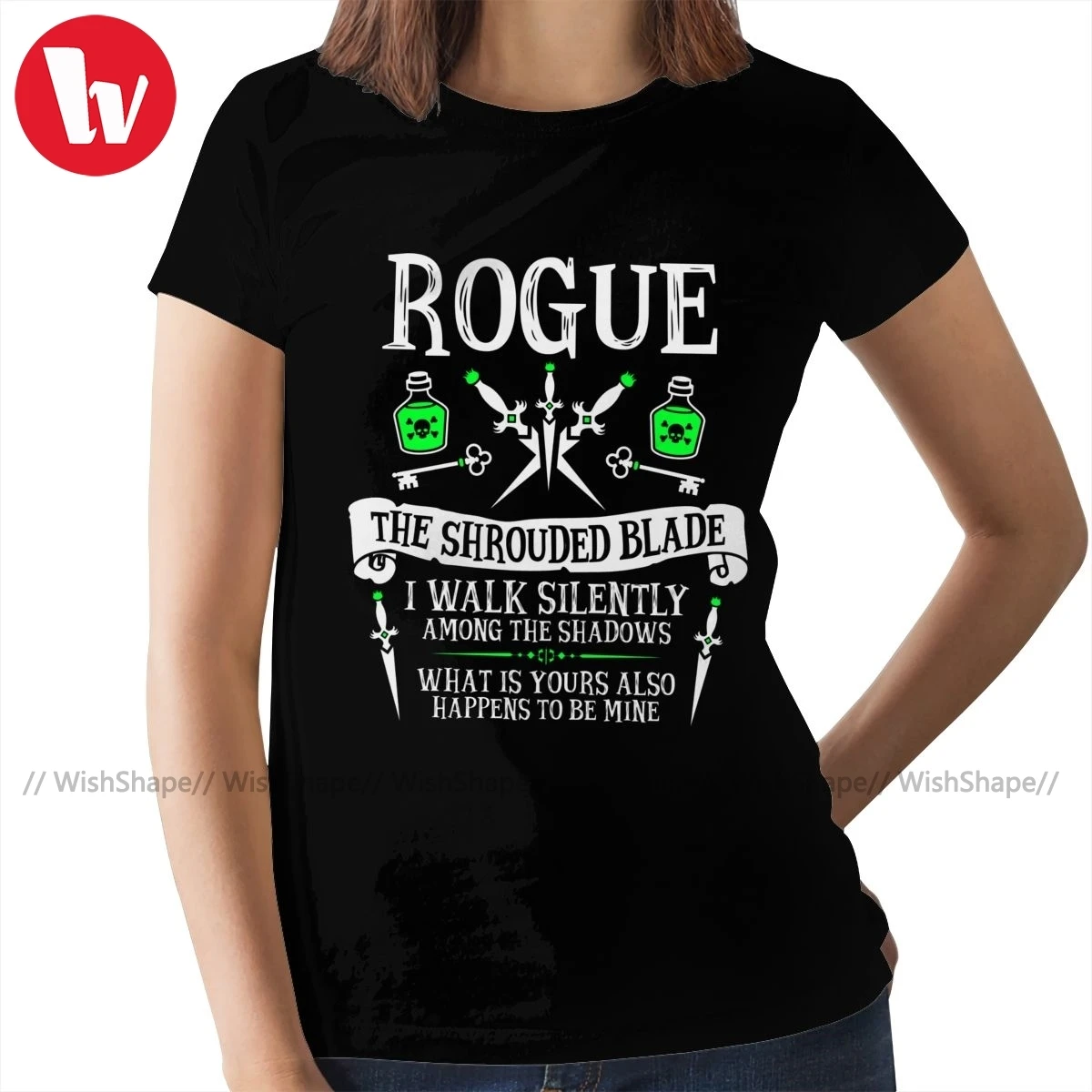 

Футболка Rogue, женская футболка из хлопка с круглым вырезом