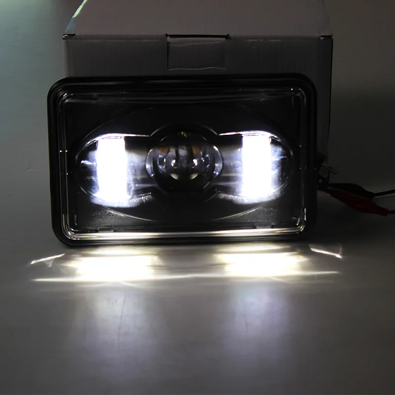 Набор из 4 светодиодных фар 4x6 дюймов прямоугольный прожектор морсветодиодный