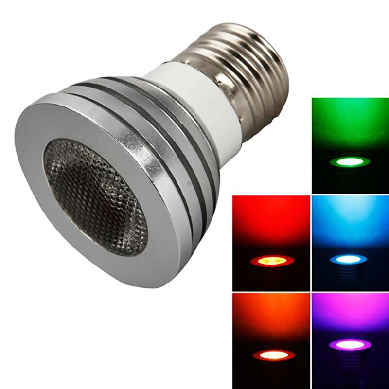 

E27 5W RGB Remote Control Light Bulb Multicolor Dimmer Bulb Lamp Indoor Wireless Remote Control For Christmas Party Wedding
