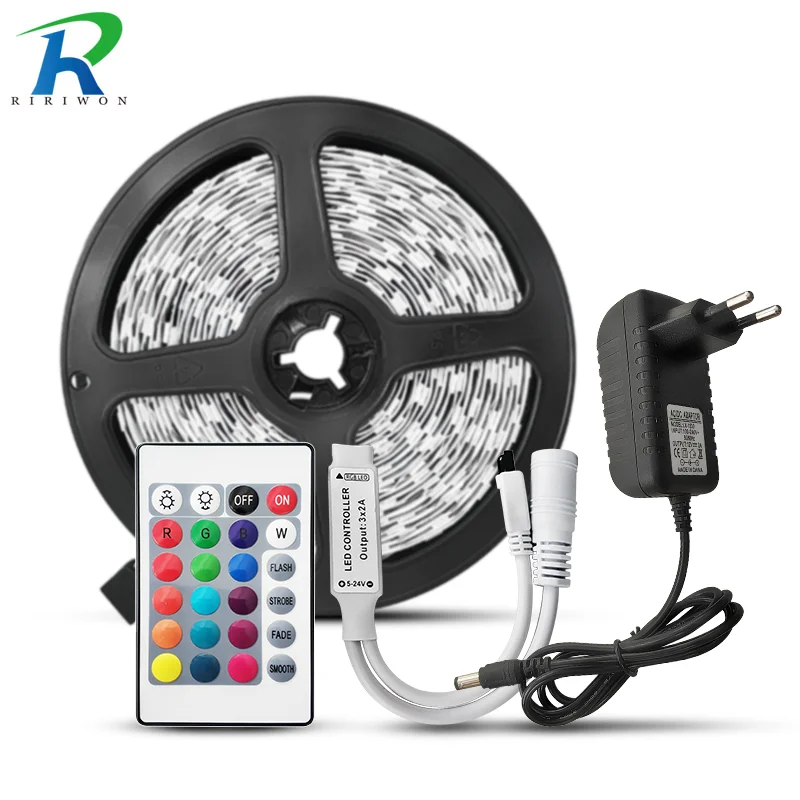 RGB светодиодный светильник 2835 5050 SMD светодиодный диодный гибкий неводонепроницаемый светодиодный ленточный источник питания dc12v Система Android