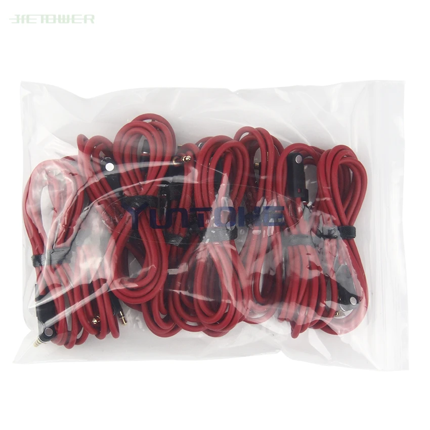 

Red 4 to 4/3 to 3 Elbow Audio Cable 3.5mm Male to Male Detox/Pro Headphone Replacement Audio Extension Cable 1000pcs/lot