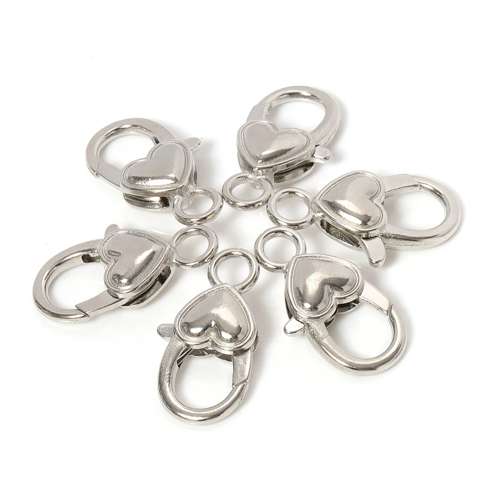 Застежки-карабины в форме сердца для браслетов и цепочек 10 шт./лот аксессуары