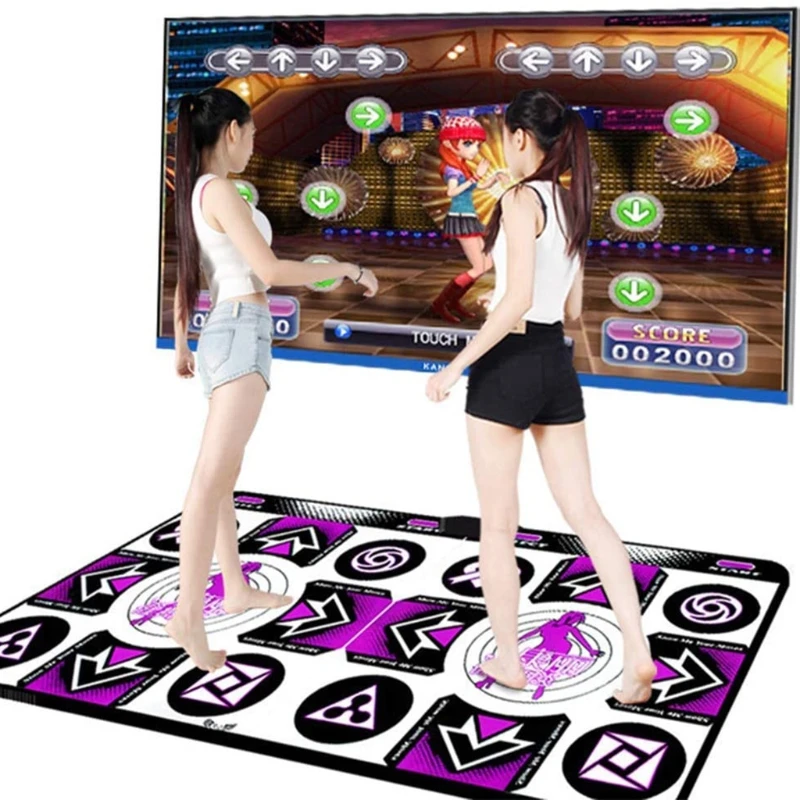 

2021 New PVC Dance Mat Double Players Anti Slip With Wireless Receiver Remote Controller