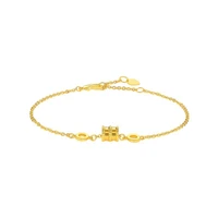 elegant yellow gold plated o chain bracelet for women sand gold small waist thin bracelet wedding birthday fine jewelry gifts